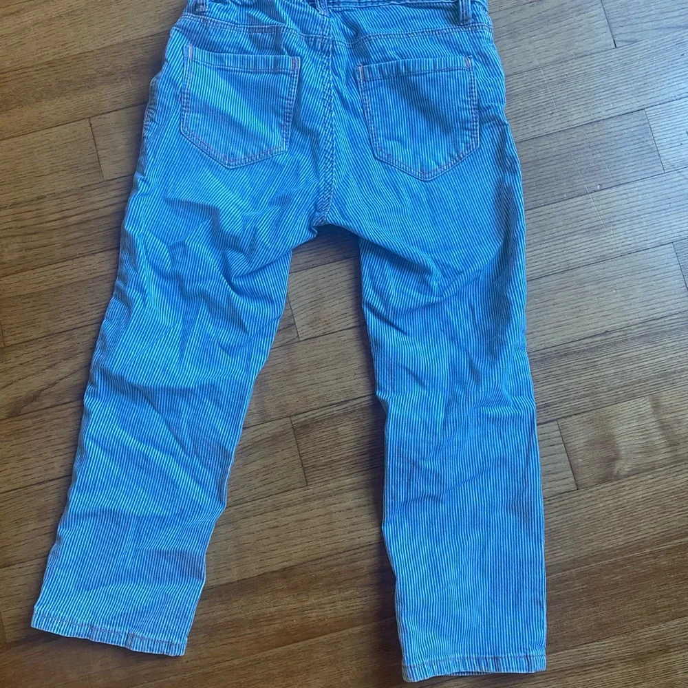 OshKosh B'gosh Girls 6 Seersucker Sky Blue and white striped